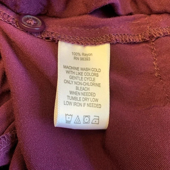 LOGO Drawstring Adjustable Waist Dress Ruffle Bottom Relaxed Fit Size M - Picture 6 of 6